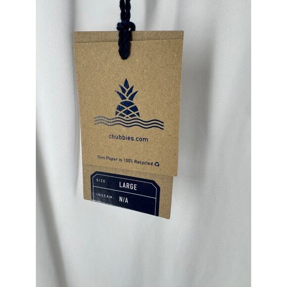 Two (2) Chubbies Men's White The Complete Outfit Performance Polo 2.0 Size L NEW - Picture 4 of 5